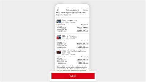 Credit Card Limit Transfer | Use Your Card - HSBC HK