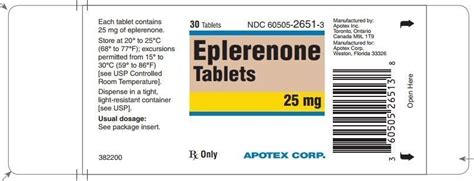 Eplerenone - FDA prescribing information, side effects and uses