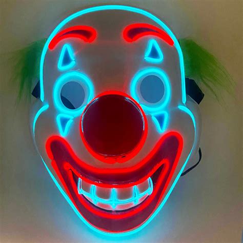 Halloween Party Cosplay Joker Mask LED Glow Light Mask