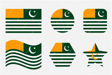 Premium Vector | Azad jammu and kashmir flag simple illustration for independence day or election