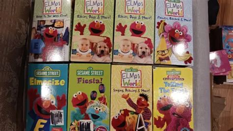 SESAME STREET VHS Video Lot, Elmo's World, Fiesta Elmocize Babies ...