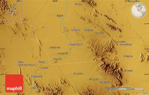 Physical Map of Juárez