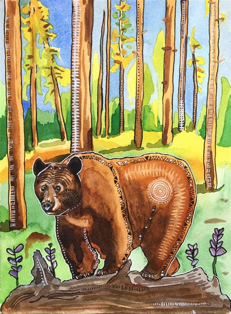 Brown Bear Watercolor Painting Animal Illustration Archival Giclee ...