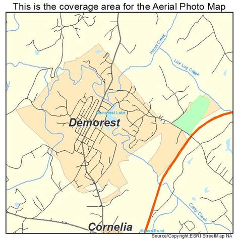 Aerial Photography Map of Demorest, GA Georgia