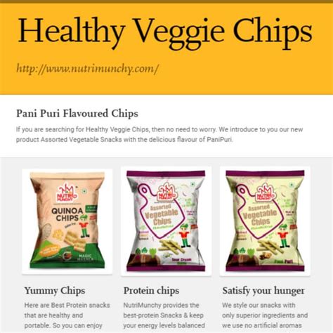 Healthy veggie chips