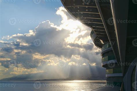 Sunset from a cruise ship. 16355794 Stock Photo at Vecteezy