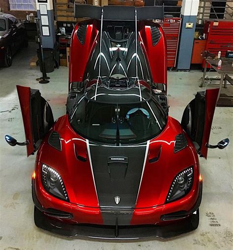 Koenigsegg Agera XS painted in “Sparky” Red w/ exposed carbon fiber and ...