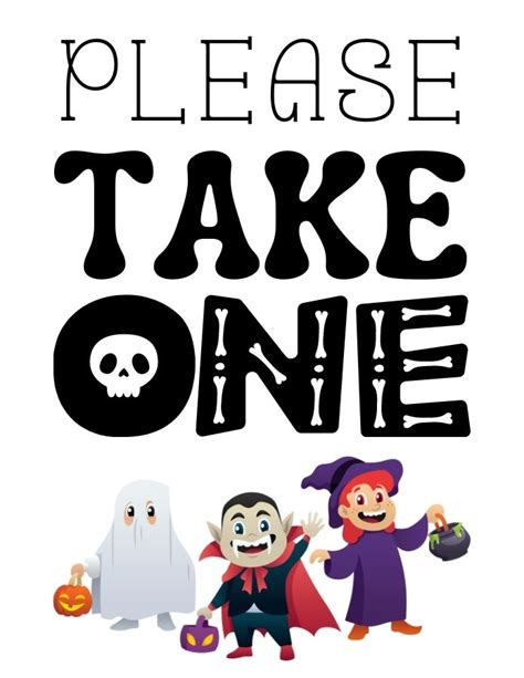 Free Printable Halloween Candy Signs