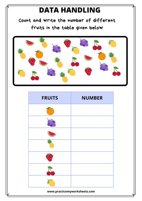 Data Handling For Class1 | Free Worksheets