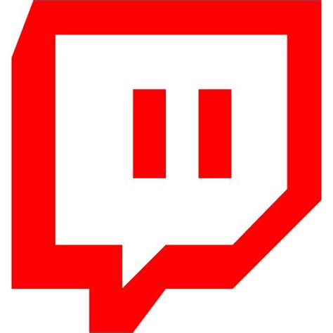 Red twitch tv icon - Free red site logo icons