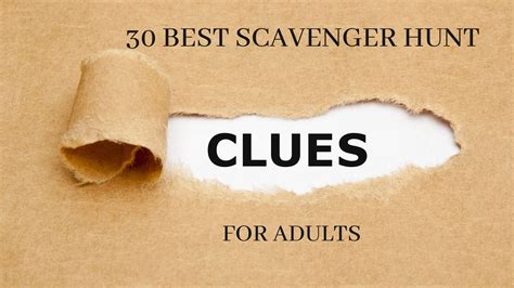 Scavenger Hunt Clues for Adults | Team Building Awards