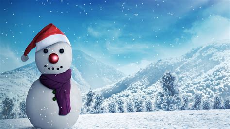 4K Snowman Desktop Widescreen Wallpaper 47784 - Baltana