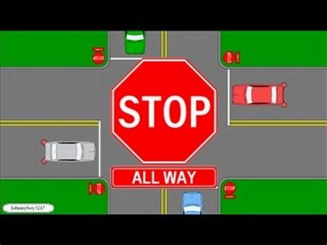 Who Has The Right Of Way At A All Way Stop/ Multi Way/ 4 Way Learn Traffic Signs Rules Of The ...