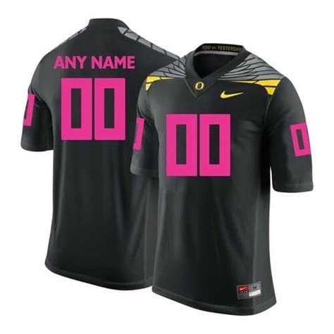 New Personalized Oregon Ducks Jersey Football Black Pink