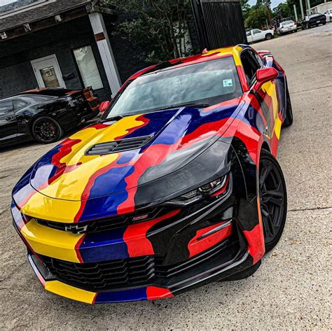 Crazy Camo Camaro Wrap