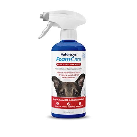 Vetericyn FoamCare Medicated Dog Shampoo for Skin Relief 16oz