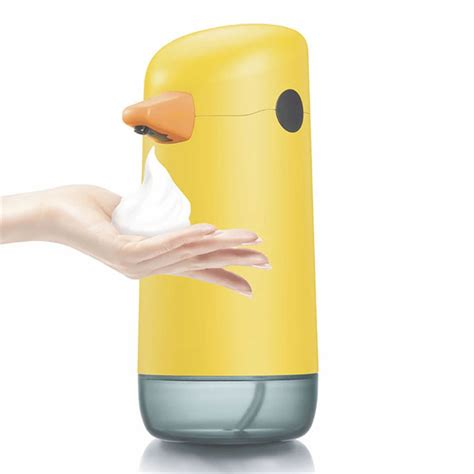 Children Auto Foam Soap Dispenser Little Yellow Duck Smart Sensor Liquid Soap Dispenser ...