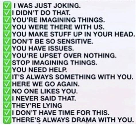 Common gaslighting phrases narcs and toxic people use | Gaslighting ...