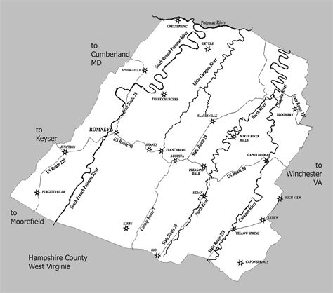 New Hampshire County Map With Cities