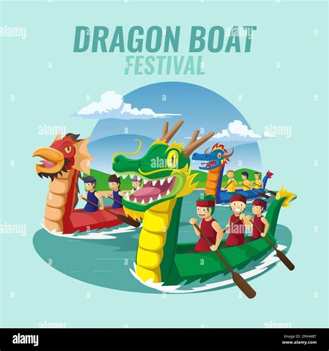 Dragon Boat Race Festival vector background Stock Vector Image & Art ...