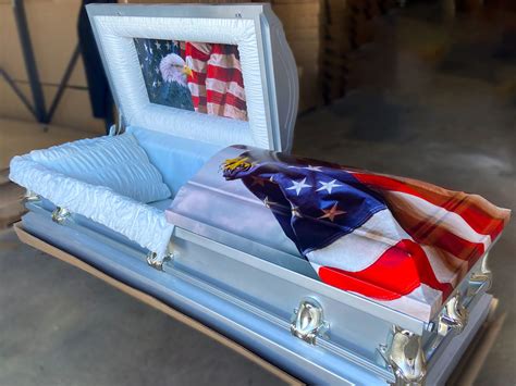 Bald Eagle Flag Custom Casket - Sky Caskets