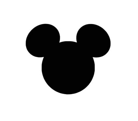 Mickey Mouse Head Silhouette Vector SVG and PNG Digital