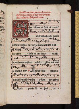 The Antiphonal (or Antiphoner) was the principal medieval choir book ...