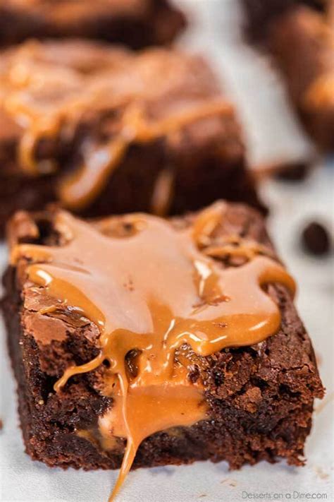 Caramel brownies recipe - decadent homemade caramel brownies