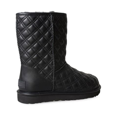 UGG Classic Short II Quilted Black Boots - Women's – MyCozyBoots