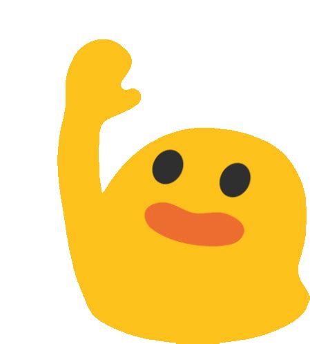 Emoji Raises Hand Sticker - The Blobs Live On Waving Hey - GIF-ləri kəşf edin və paylaşın