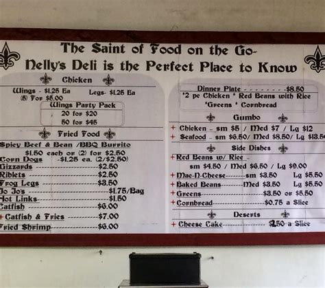 Nelly's Menu