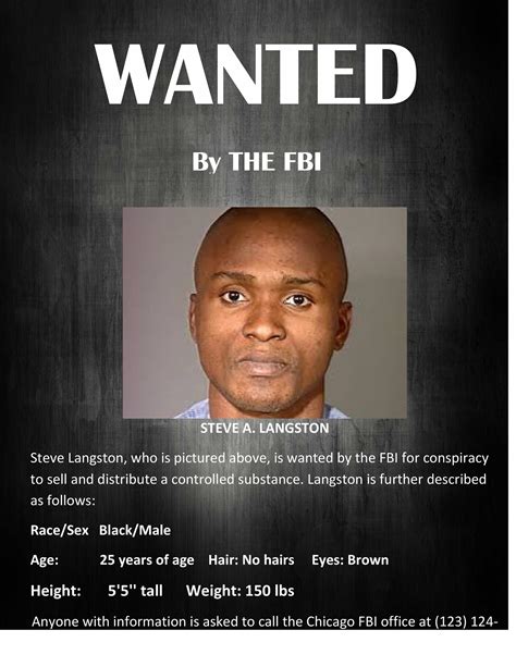 Fbi Most Wanted Template Free - Printable Templates