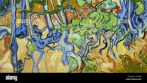 Vincent van Gogh - Tree-roots - Van Gogh Museum, Amsterdam Stock Photo ...