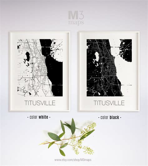 Titusville Florida Titusville FL Map Titusville Map - Etsy