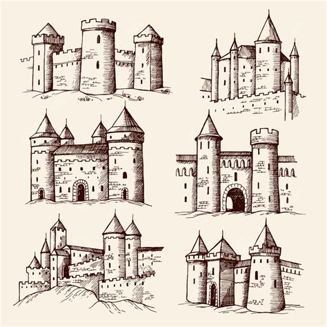 Medieval Castles Building Architecture Tower, Isolated, Building, Old ...