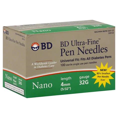 BD Ultra-Fine Nano 4mm (5/32") 32 Gauge Pen Needles - Shop Needles at H-E-B