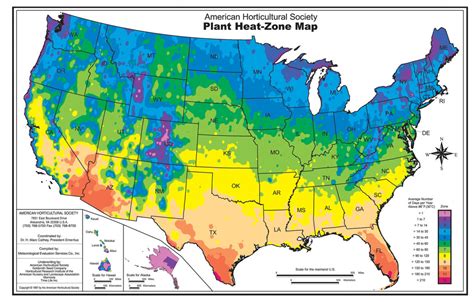 Heat Zone Map developed - American Horticultural Society