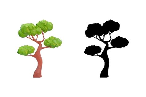 Premium Vector | Baobab tree silhouette