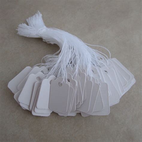 White Paper String Price Tags 23mm X 13mm for Jewelry and Crafts - Etsy