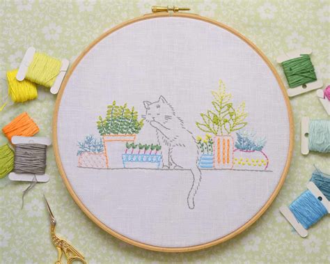 15 Cat Embroidery Patterns