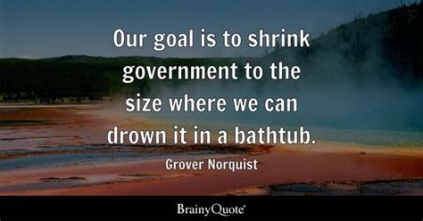 Grover Norquist - Our goal is to shrink government to the...