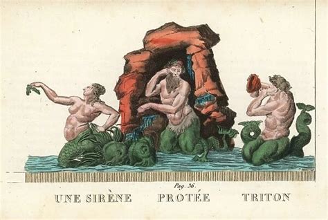 Siren, Proteus and Triton, Greek sea gods (Photos Prints, Framed, Posters,...) #14217407