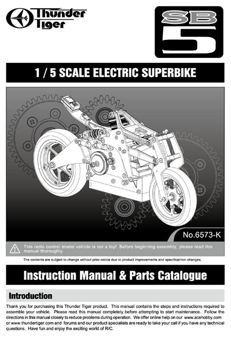 THUNDER TIGER SB5 INSTRUCTION MANUAL & PARTS CATALOGUE Pdf Download | ManualsLib