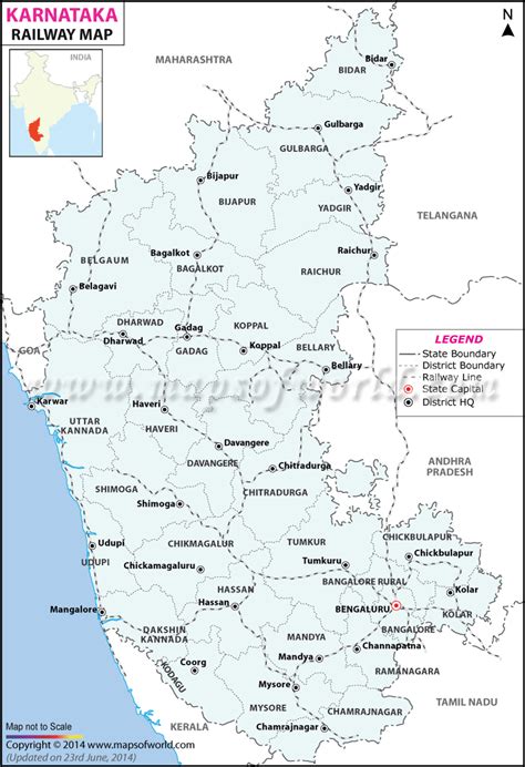 Karnataka Railway Map