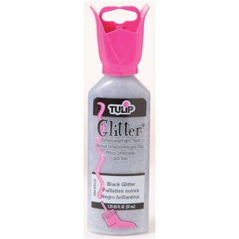 Tulip Fabric Paint Glitter Black 37Ml | Hobbycraft | Fabric paint, Tulip fabric paint, Fabric