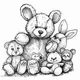 Stuffed Animal Coloring Page sketch template