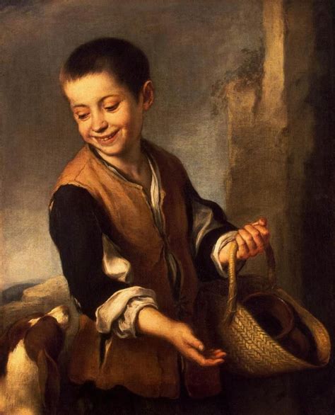 Muchacho al perro-1650-Murillo Spanish Painters, Spanish Artists, Oil On Canvas, Canvas Painting ...