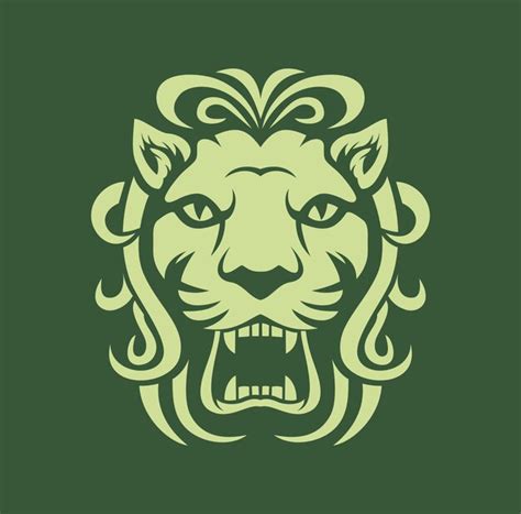 Premium Vector | Lion head logo design illustration