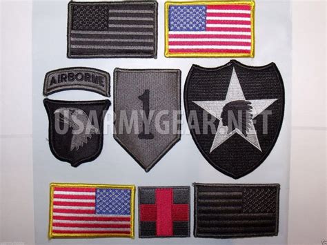 Set of 9 US Army American Flag Military Uniform Velcro Patch