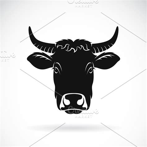 Vector of cow face. Farm Animal. | Outline Icons ~ Creative Market